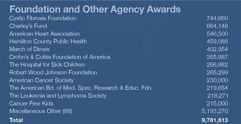 Funding - Foundation and Other Agency Awards