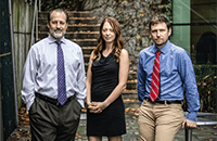 An image of Russell Ware, MD, PhD, Teresa Latham, MA, and Adam Lane, PhD.