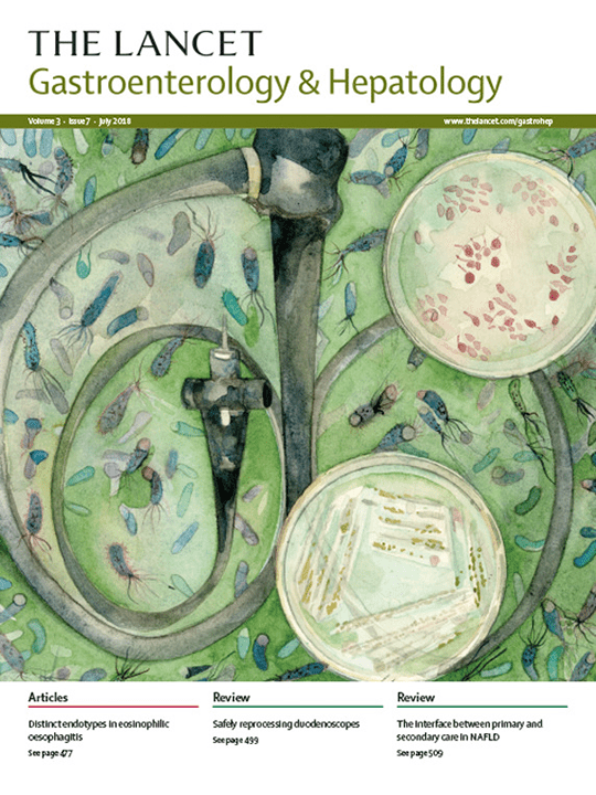 Lancet: Gastroenterology & Hepatology  July 2018 journal cover.