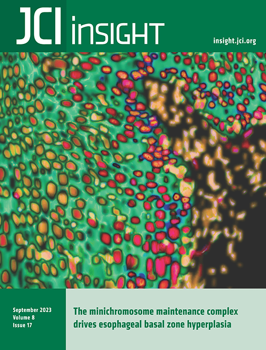 JCI Insight September 2023 journal cover.