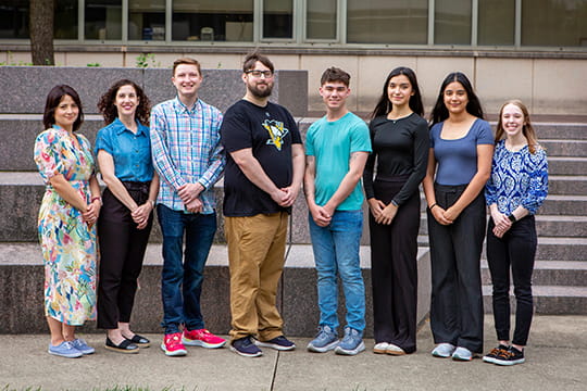 A photo of Azouz group lab members.