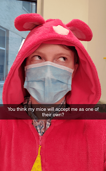 Fun in a mouse outfit.