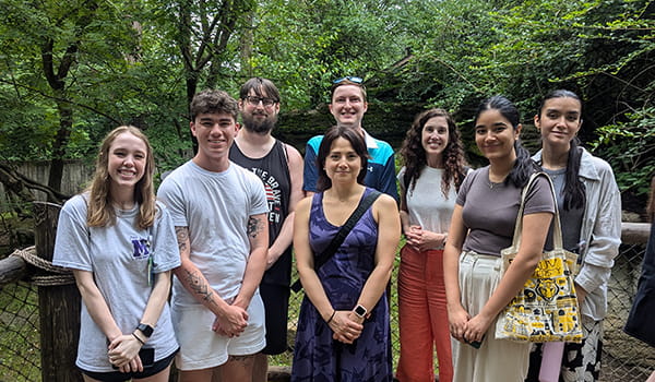 Azouz Lab members at the zoo.