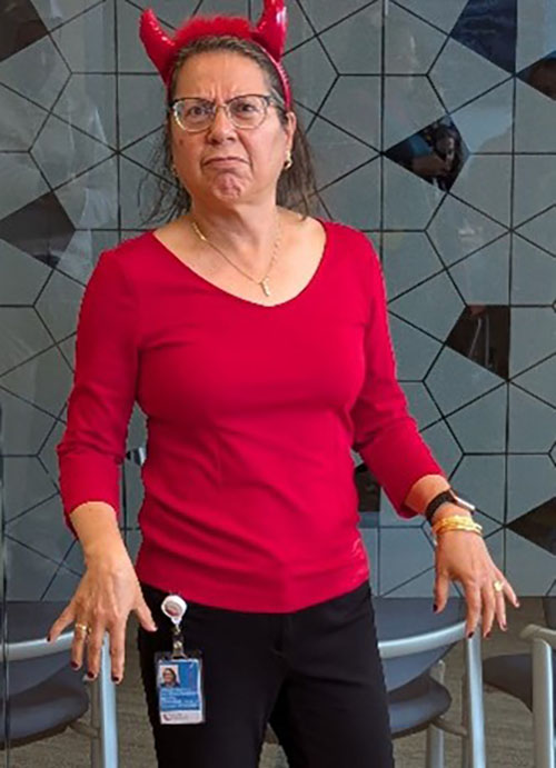 Dr. Hershey as a devil.