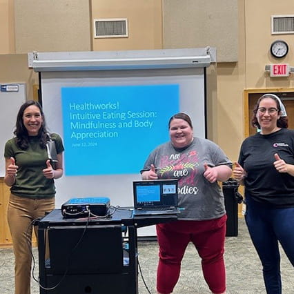 Intuitive eating session.