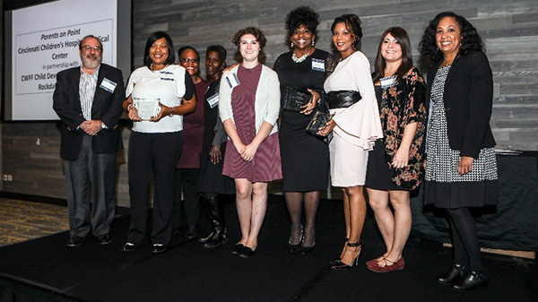 A photo of community partners and Dr. Crosby at our Speaker Series.
