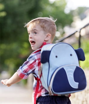 Little boy running