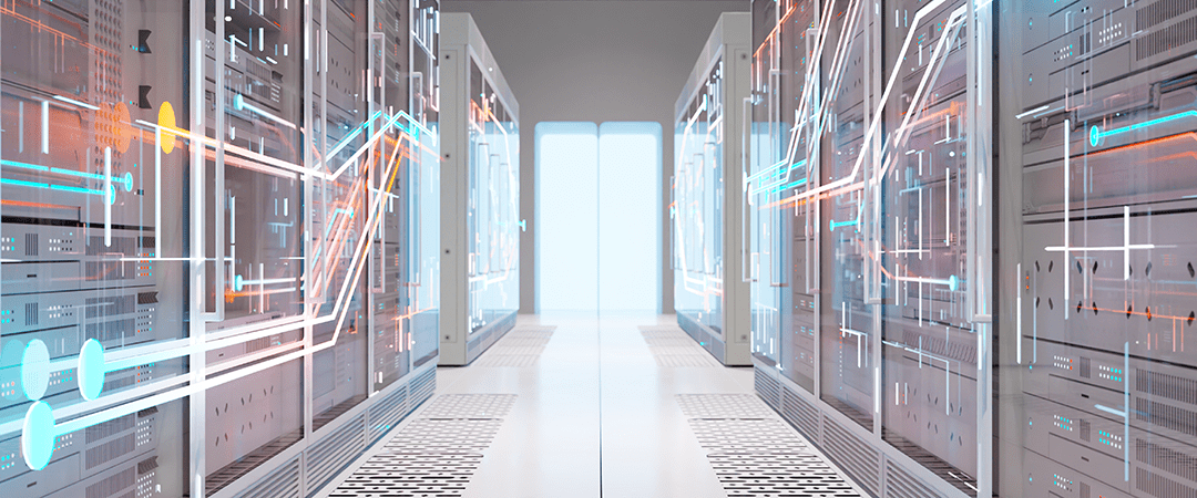 An image of a data center from Getty Images.