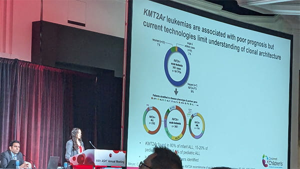Morgan speaking at ASH 2025.