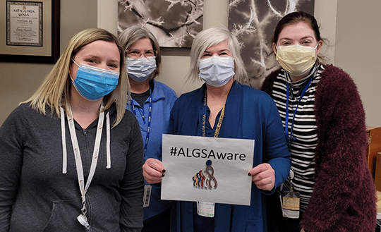 Stacey Huppert, PhD with members of her team.