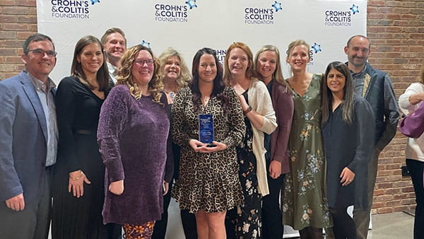 Photo of the Minar Lab and IBD team at the Night for a Cure for the Crohn’s and Colitis Foundation.