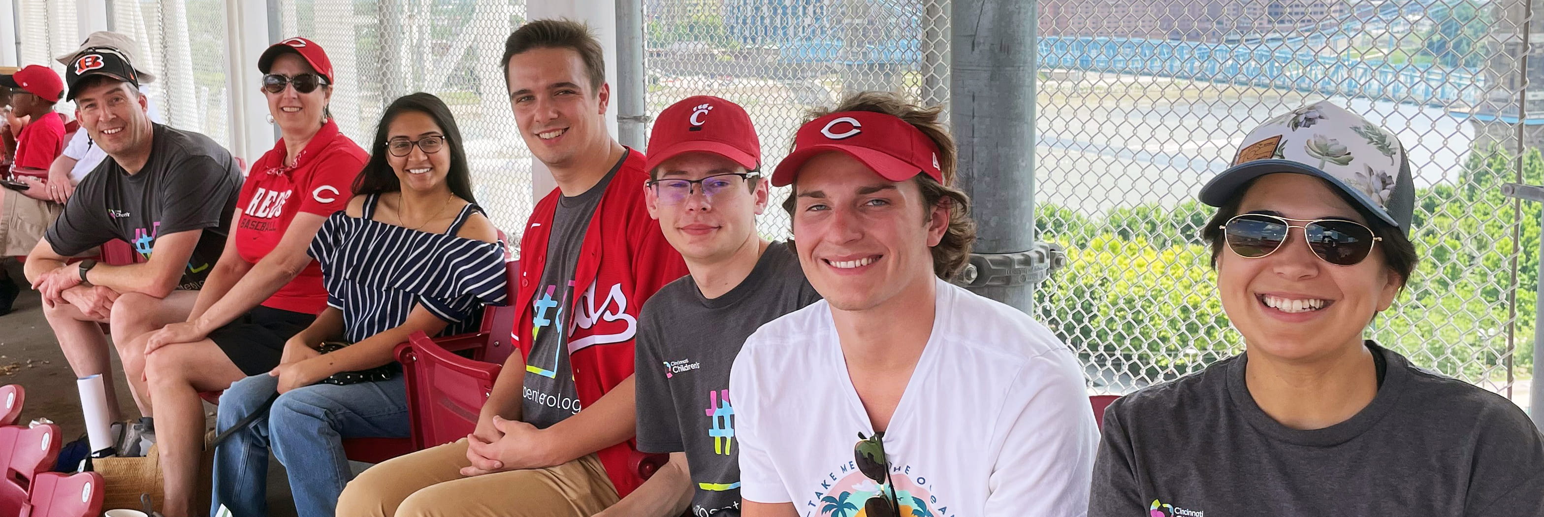VanDussen Lab at the Reds game.