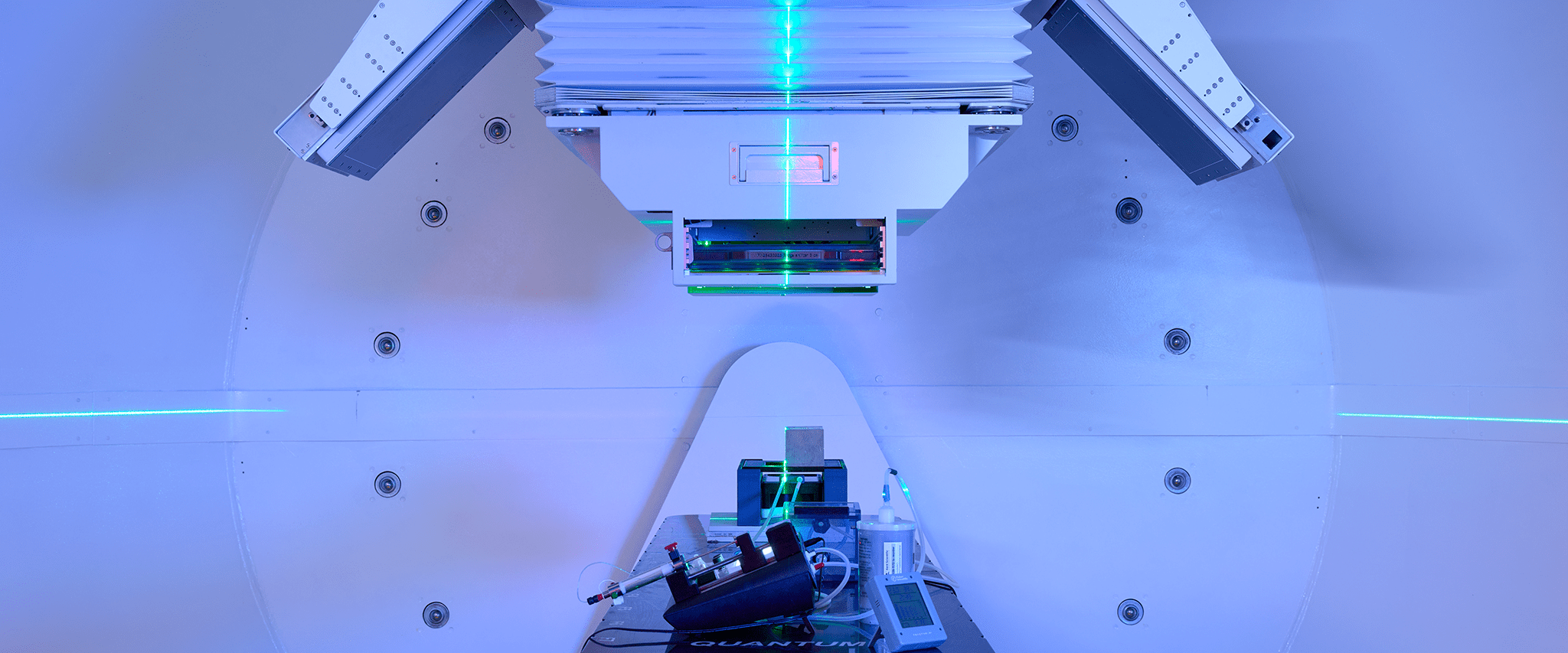 Proton therapy research setup.