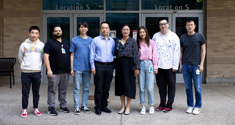 Group photo of the He Lab.