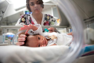 research nurse with patient