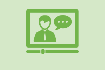 An illustration of our virtual speaker series.