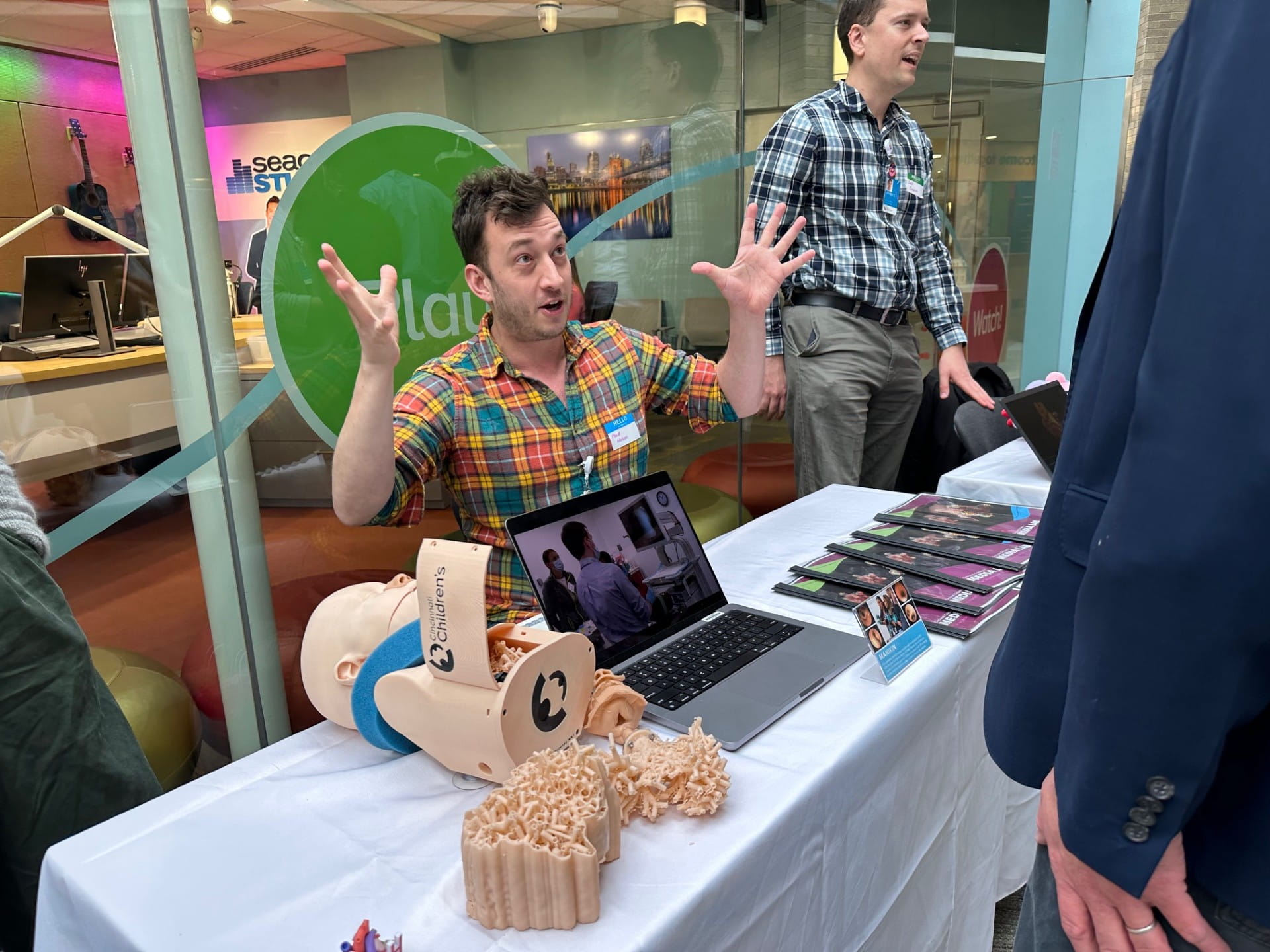 innovator excitedly describes bronchoscopy baby