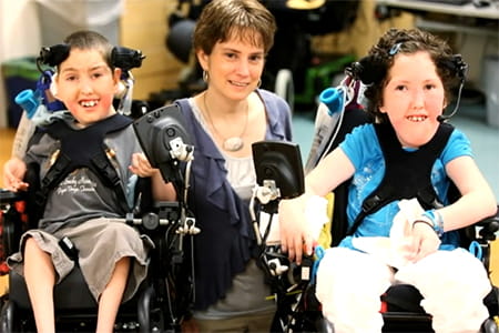 Alex and Emma with their Mother.