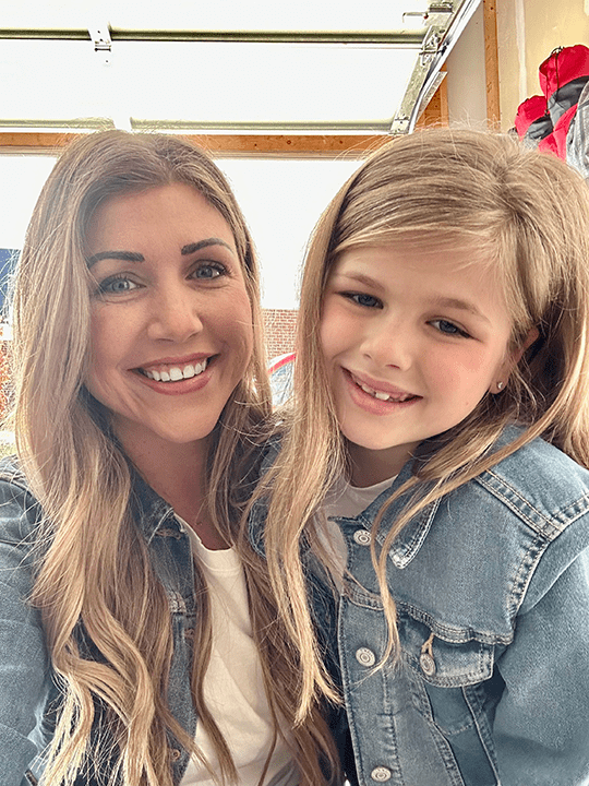 Kennedy and her mom.