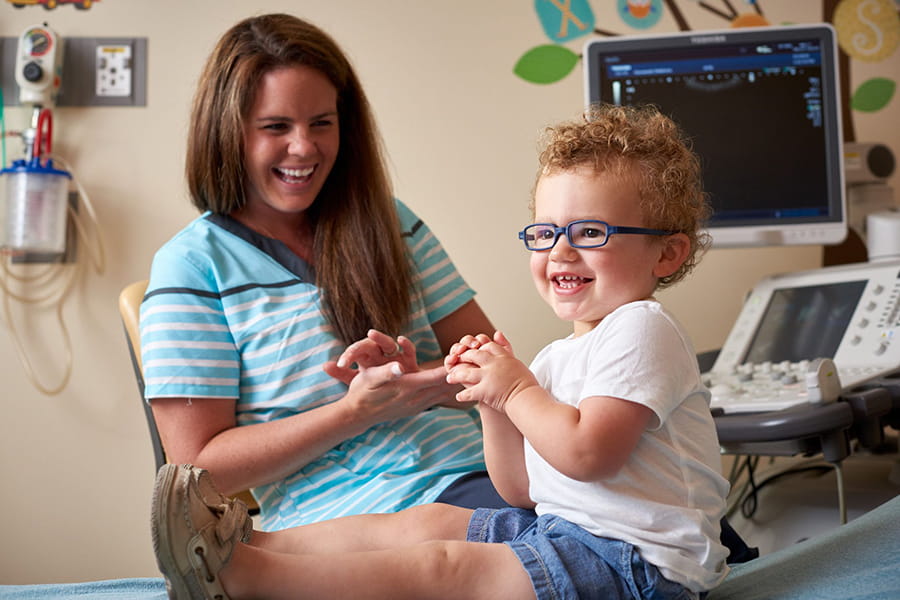 Patient at appointment.