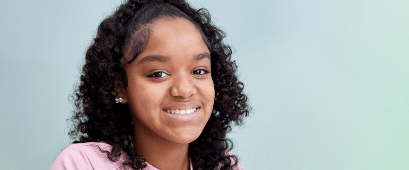 Child smiling.