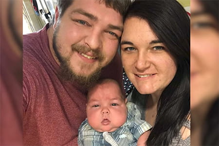 Marshall with his parents.