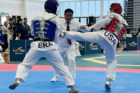 Austin competes in competition.