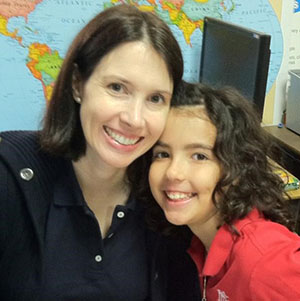 Ella and mom.