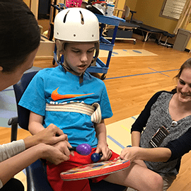 Parker during therapy.