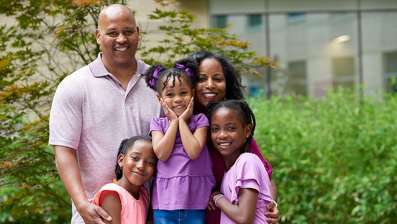 Family and patient of the Sickle Cell Center.