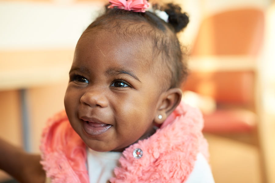 A photo of a patient at Cincinnati Children's.