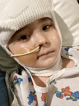 Julianne in hospital.