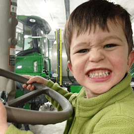 Garrett shows off his big smile.