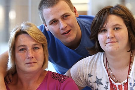 Zsolt Varga with his family.