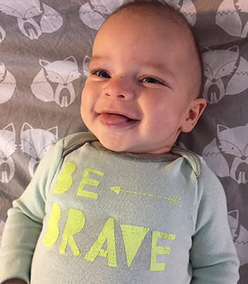 Austin smiles the day of surgery.