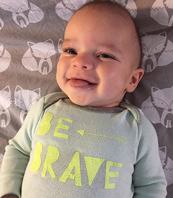 Austin smiles the day of surgery.