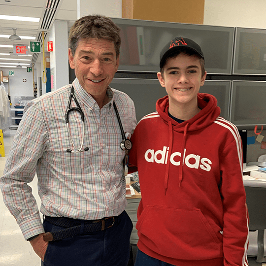 Aiden and Dr. Marc Rothenberg.