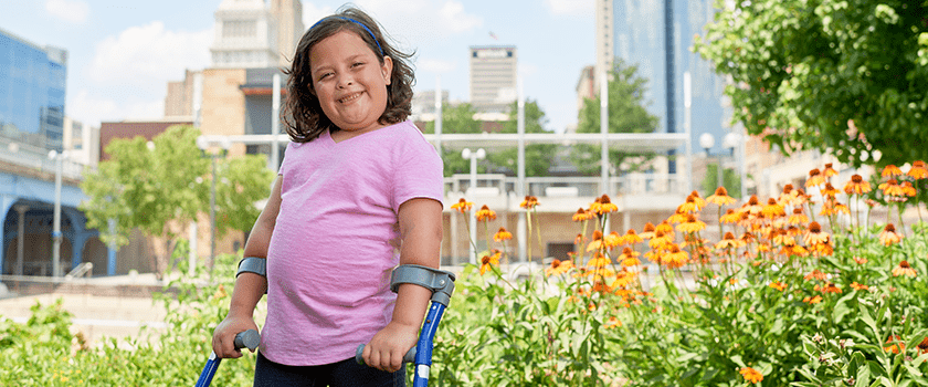 An image of Lily, a spina bifida patient.