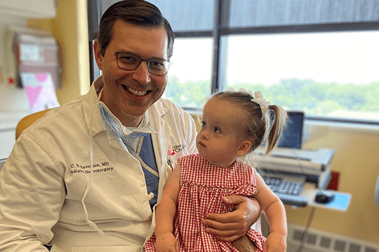 Mia and Dr. Charles Stevenson.