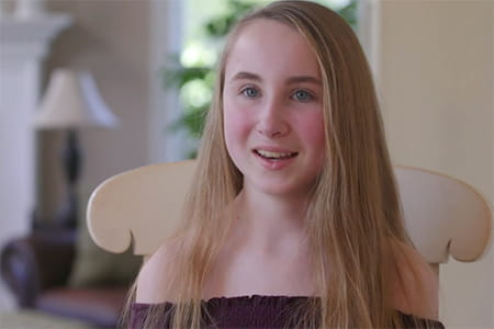 Abby, a scoliosis patient.