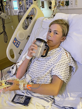 Max in the hospital.