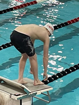 Max at the swimming pool.