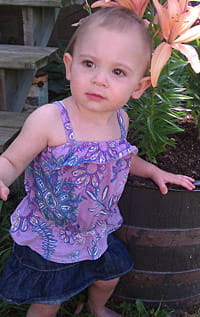 Kristina is now one year old.