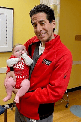 Dylan with Dr. David Morales.