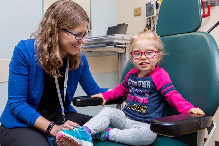 Young patient with doctor.