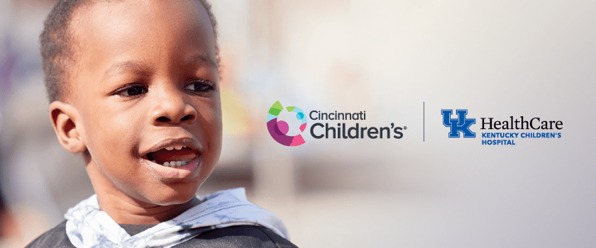 A smiling heart patient at Cincinnati Children's.