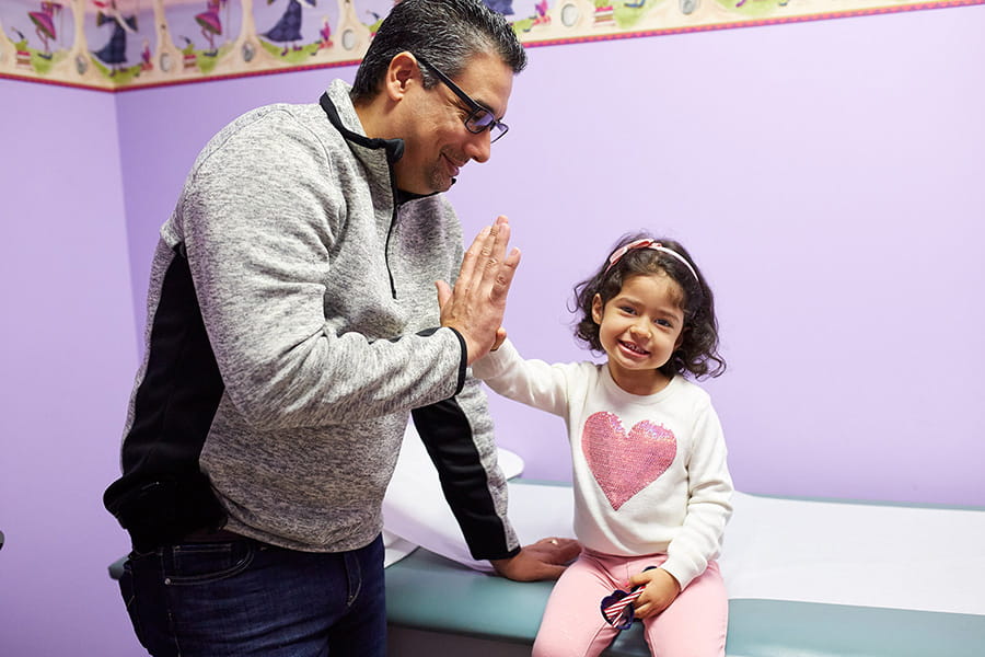 Young patient in the heart clinic. 