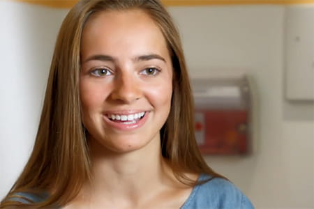 Katie, Hip Preservation Program patient, smiling.