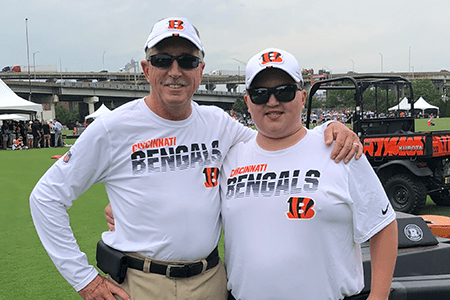 Kenneth and his dad.