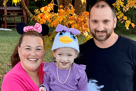 Charlise and parents.